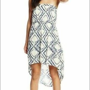 strapless high low dress